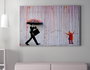 Wallity Lienzo Lluvia de colores de Banksy 50 x 70 cm
